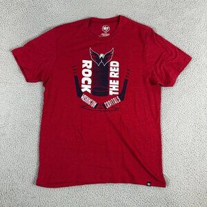 Washington Capitals T-Shirt Mens Medium Red Short Sleeve 100% Cotton 47 Hockey